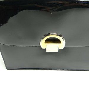 Vintage Koret Purse Black Patent And Gold Beautif